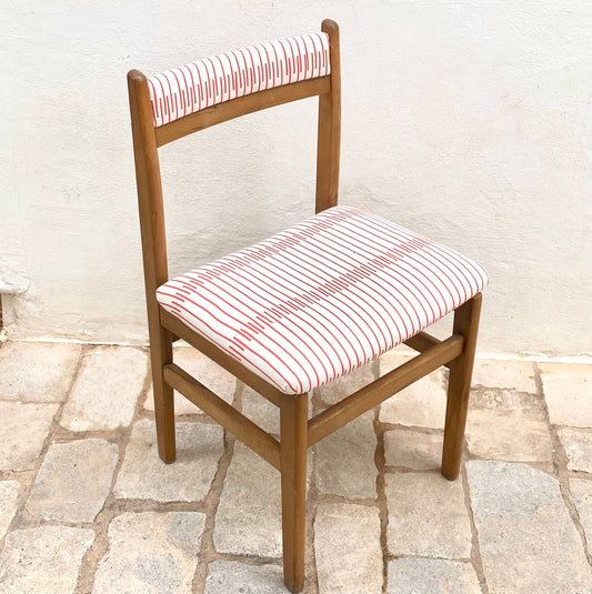 tela por metros rayas Lithica rojo anaranjado