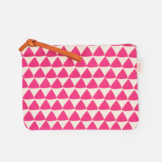 bolso de mano triángulos magenta