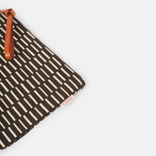 bolso de mano vigas marrón