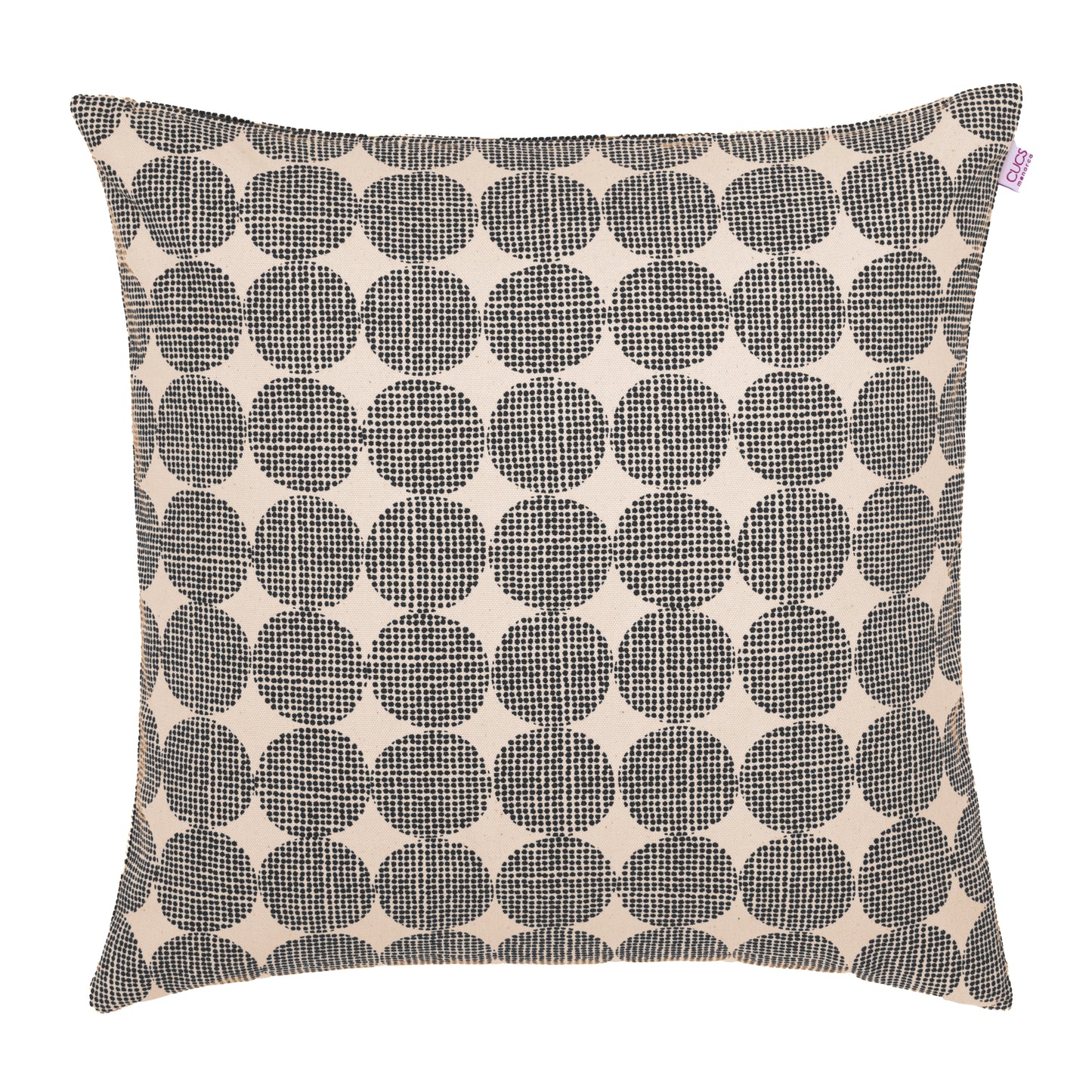 Funda de Cojín Camomila Negro sobre Claro