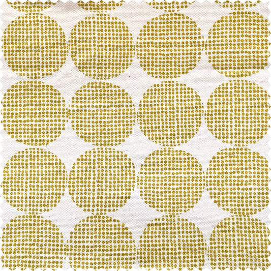 tela por metros Camomila mostaza sobre crudo