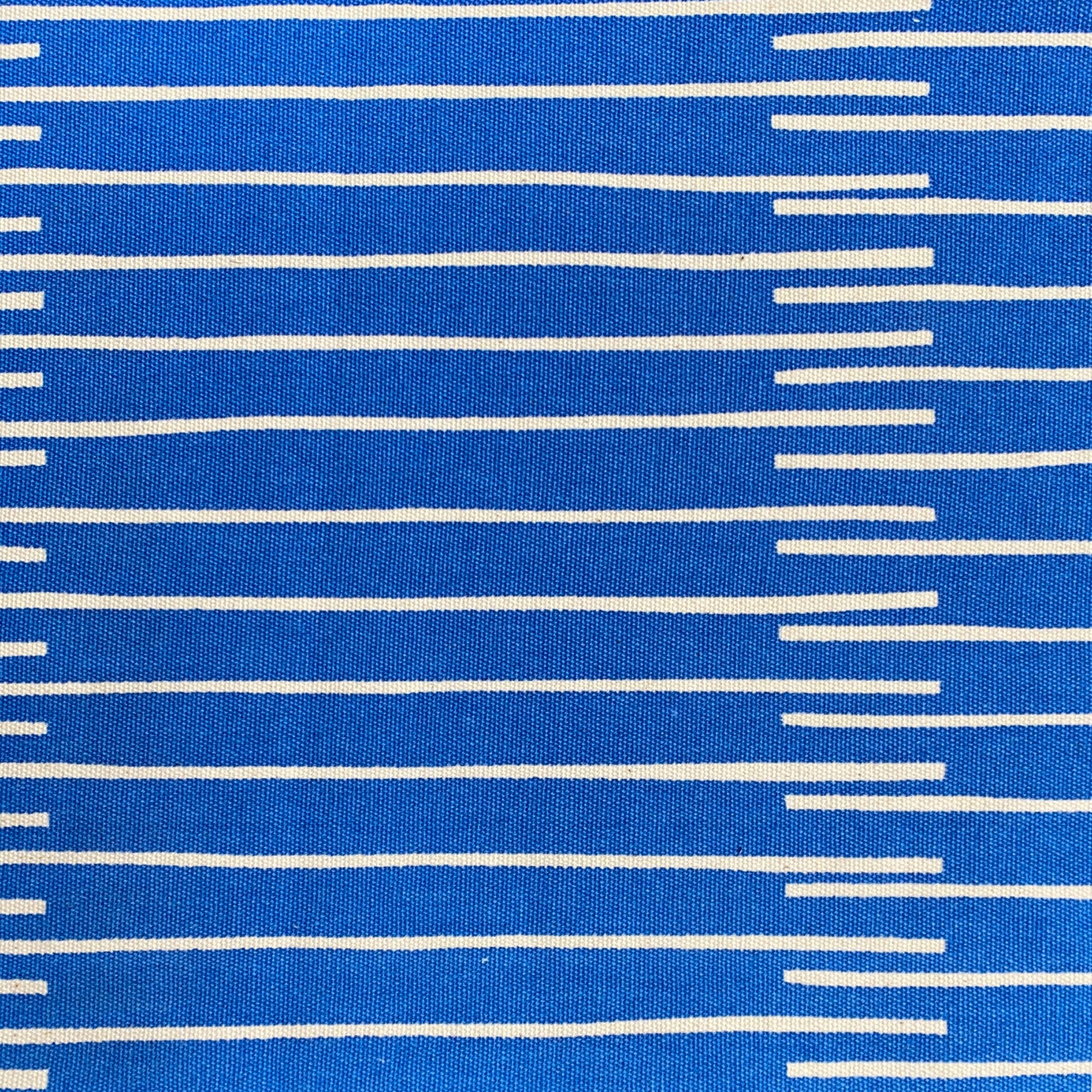 tela por metros rayas on/off blanco sobre azul