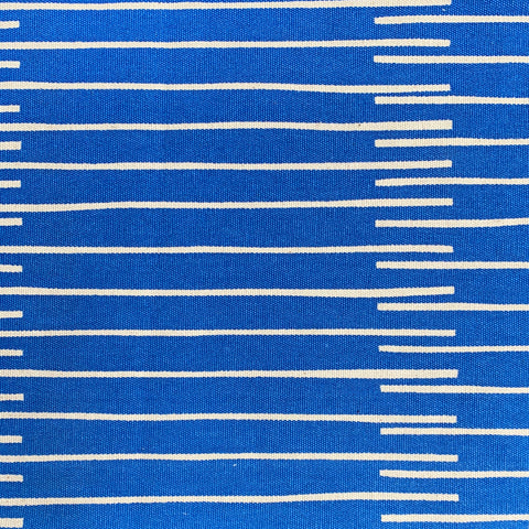 tela por metros rayas on/off blanco sobre azul